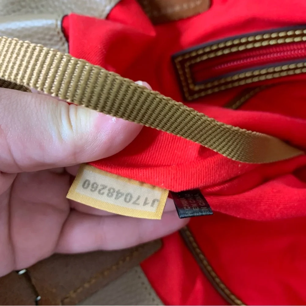 Dooney & Bourke Brown Leather Tote with Gold Accents